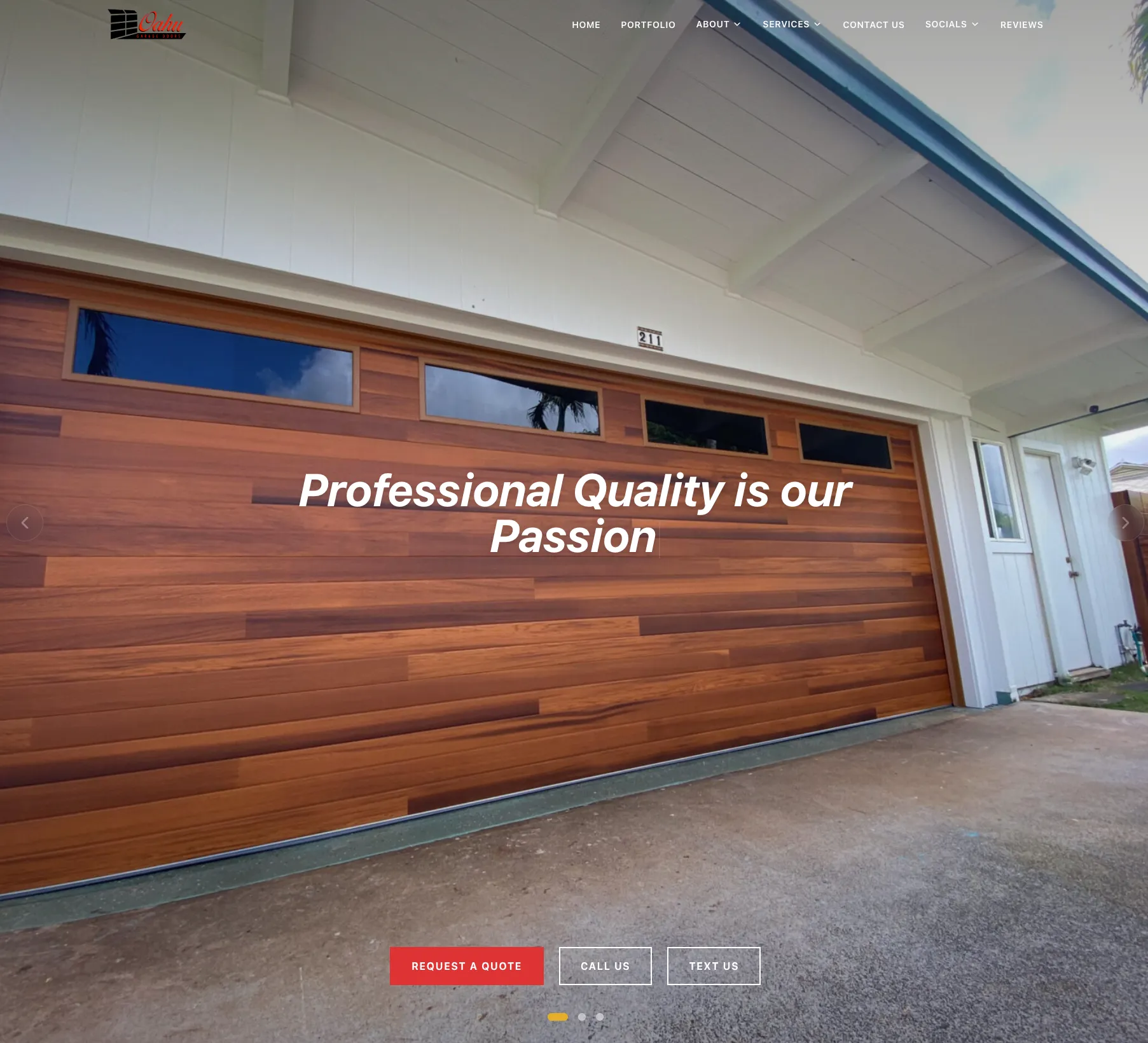 Oahu Garage Doors website